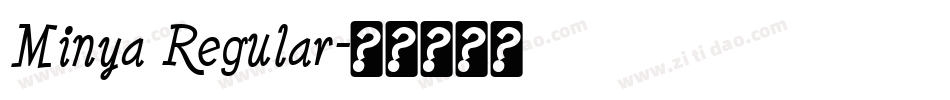 Minya Regular字体转换